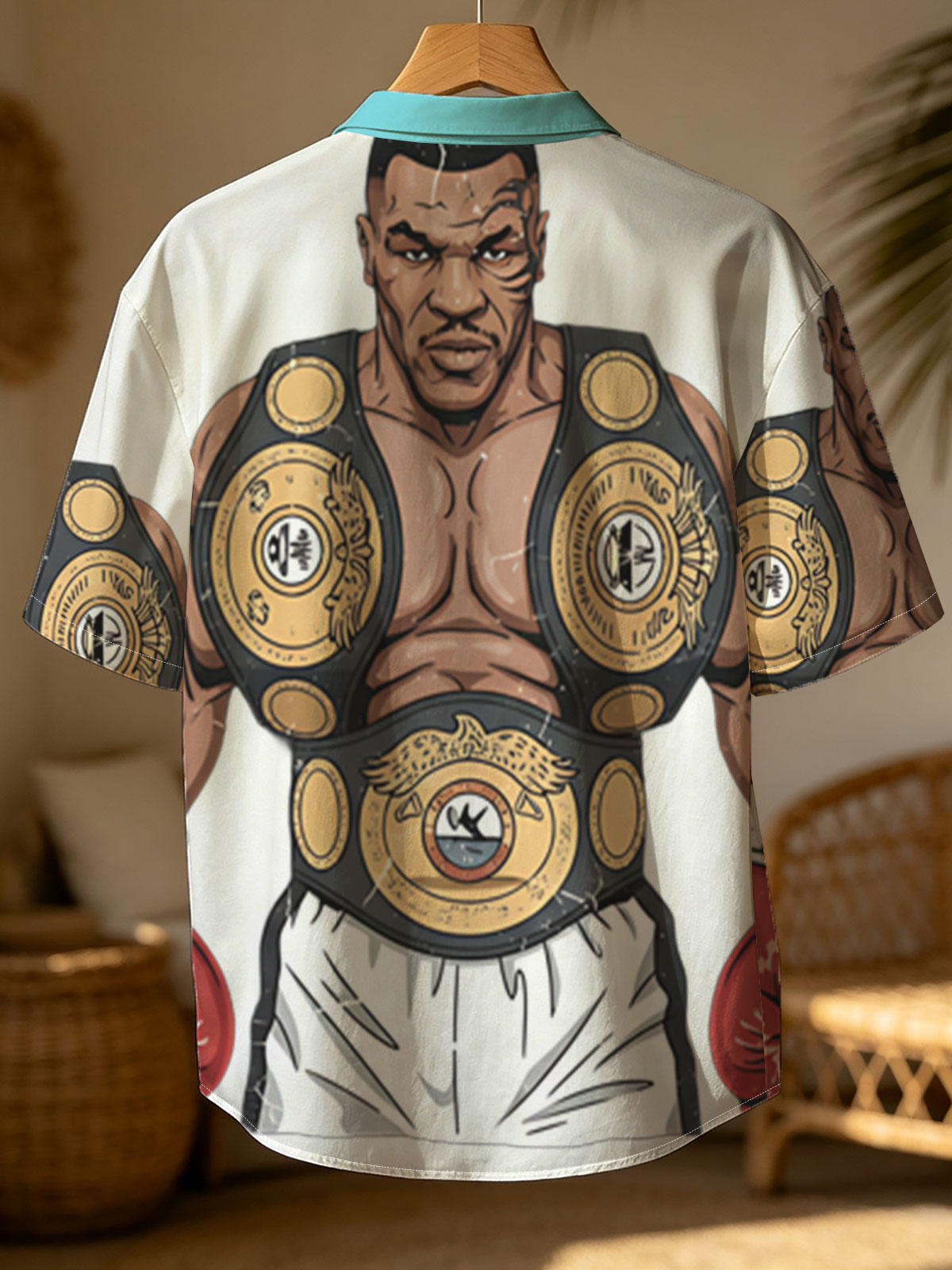 Mike Tyson in Boxing Glory with Championship Belts -  Shirt
