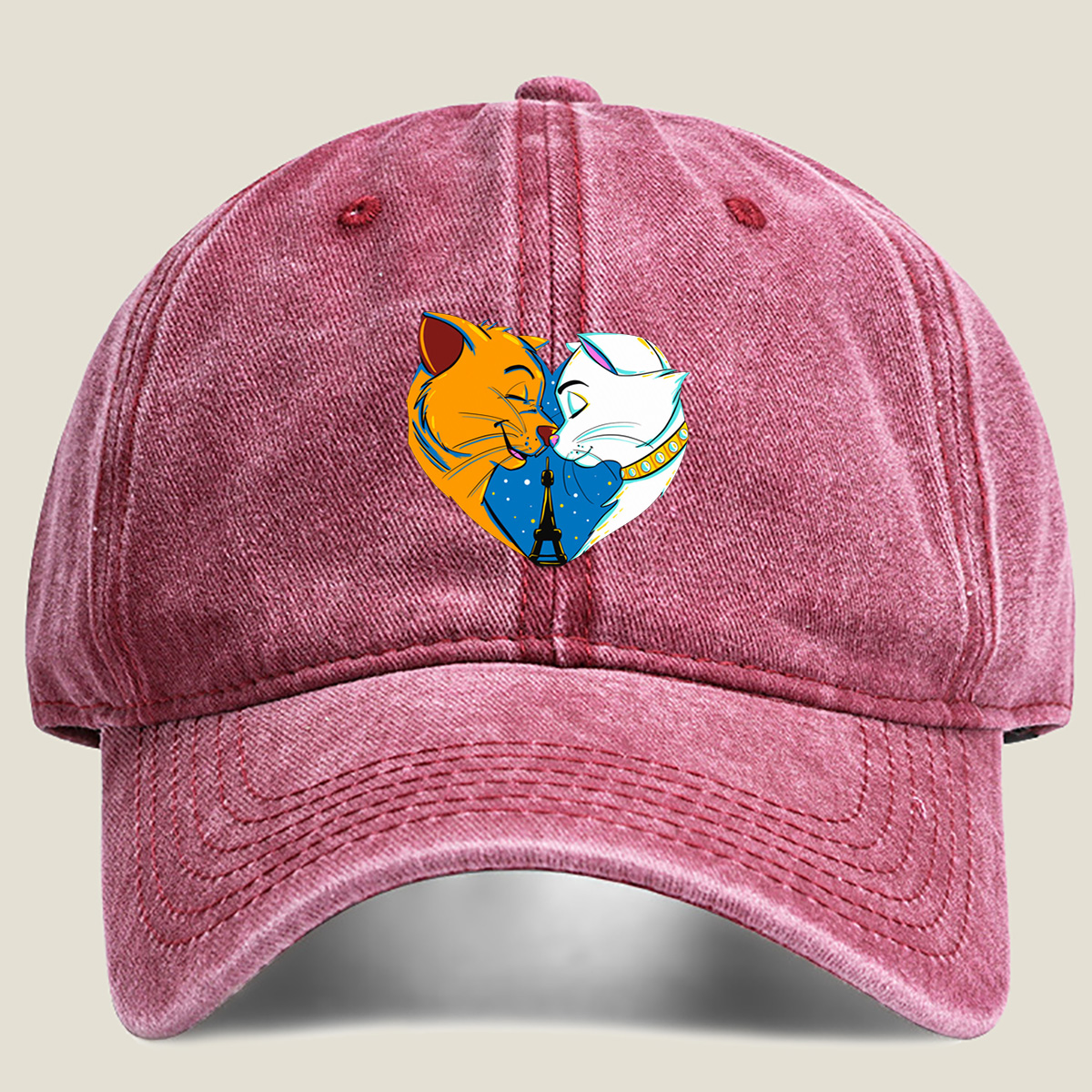 The Aristocats: Thomas O'Malley and Marie - Washed Denim - Baseball Cap