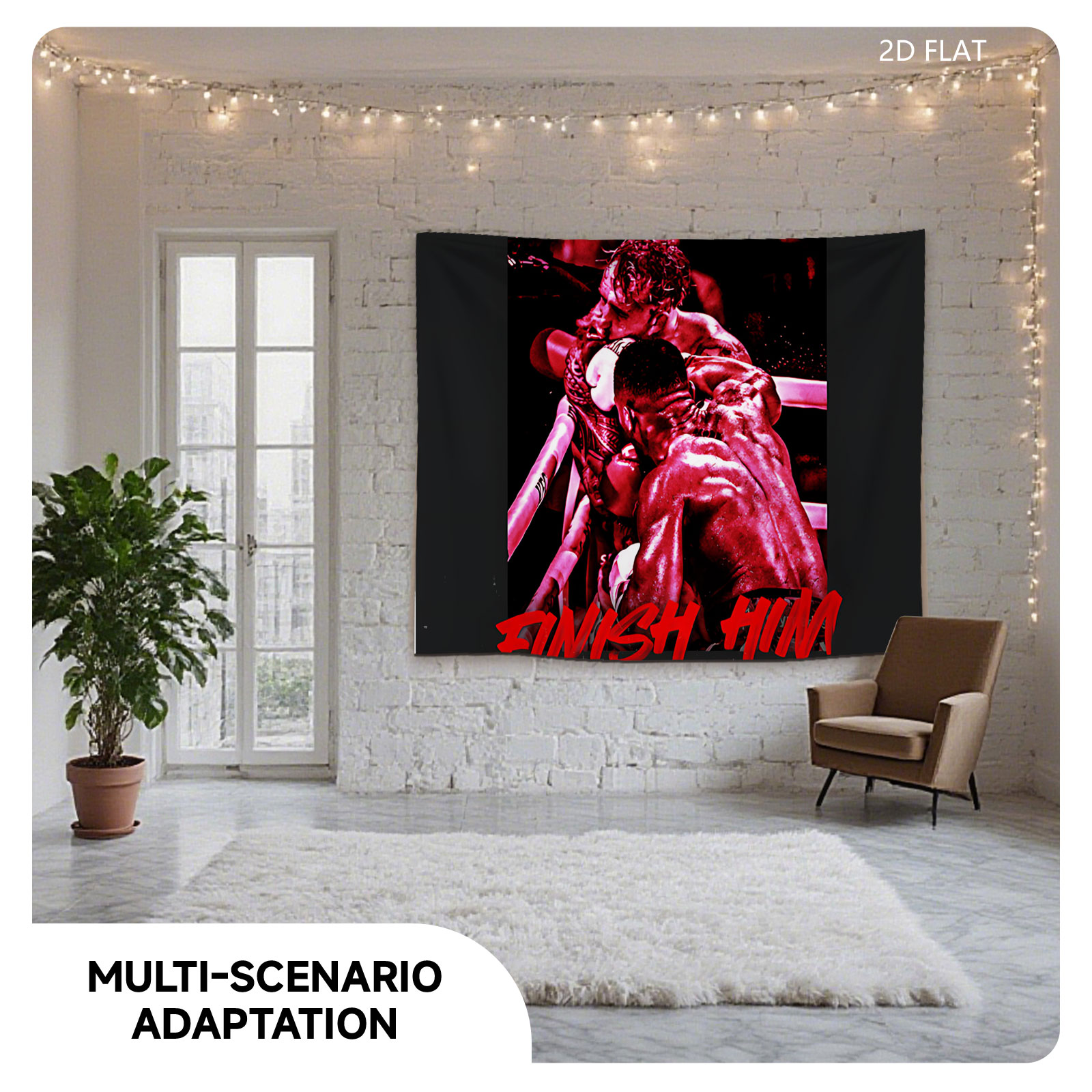 Finish Him: Boxing Match Intensity - Tapestry