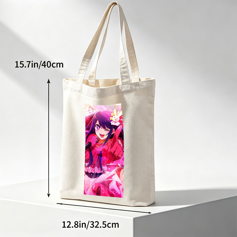 Lilac from Love Live! Superstar!! Singing with a Microphone in a Vibrant Pink Stage Performance - Canvas tote bags