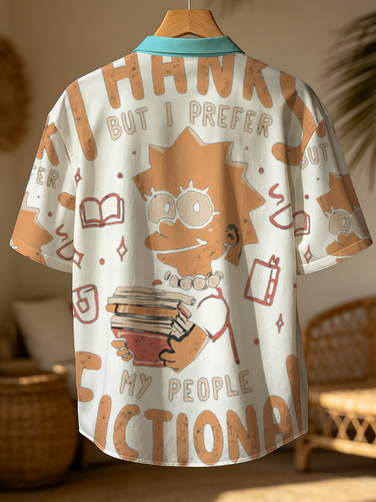 Thanks But I Prefer My People Fictional - Lisa Simpson Reading Books -  Shirt