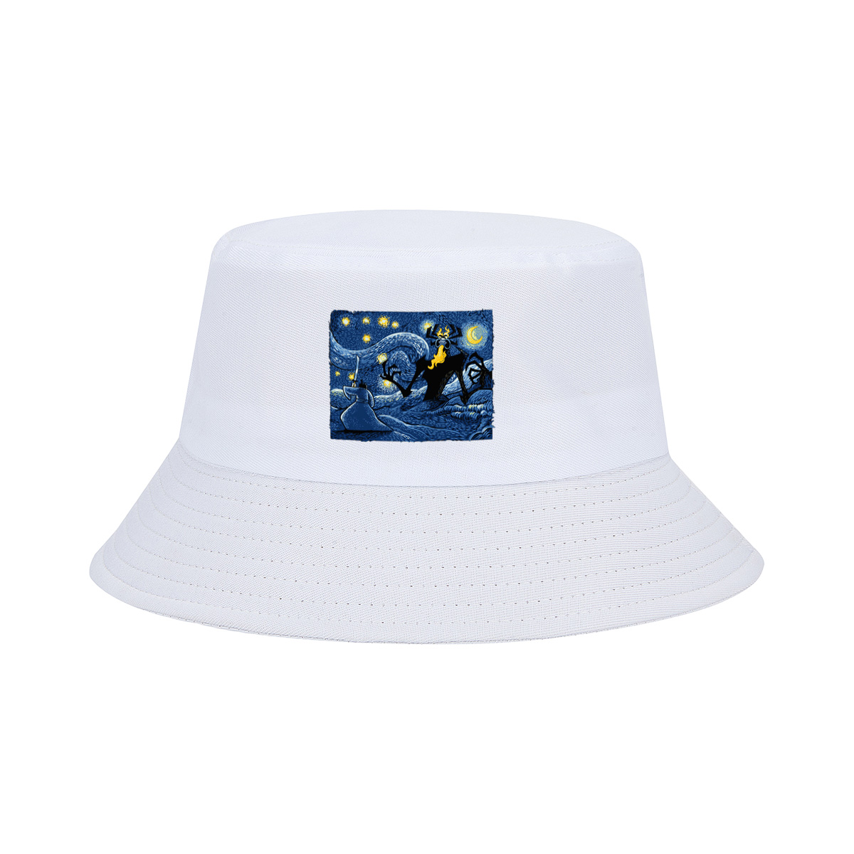 Samurai vs. Fiery Spider in Starry Night - Fisherman's Hat
