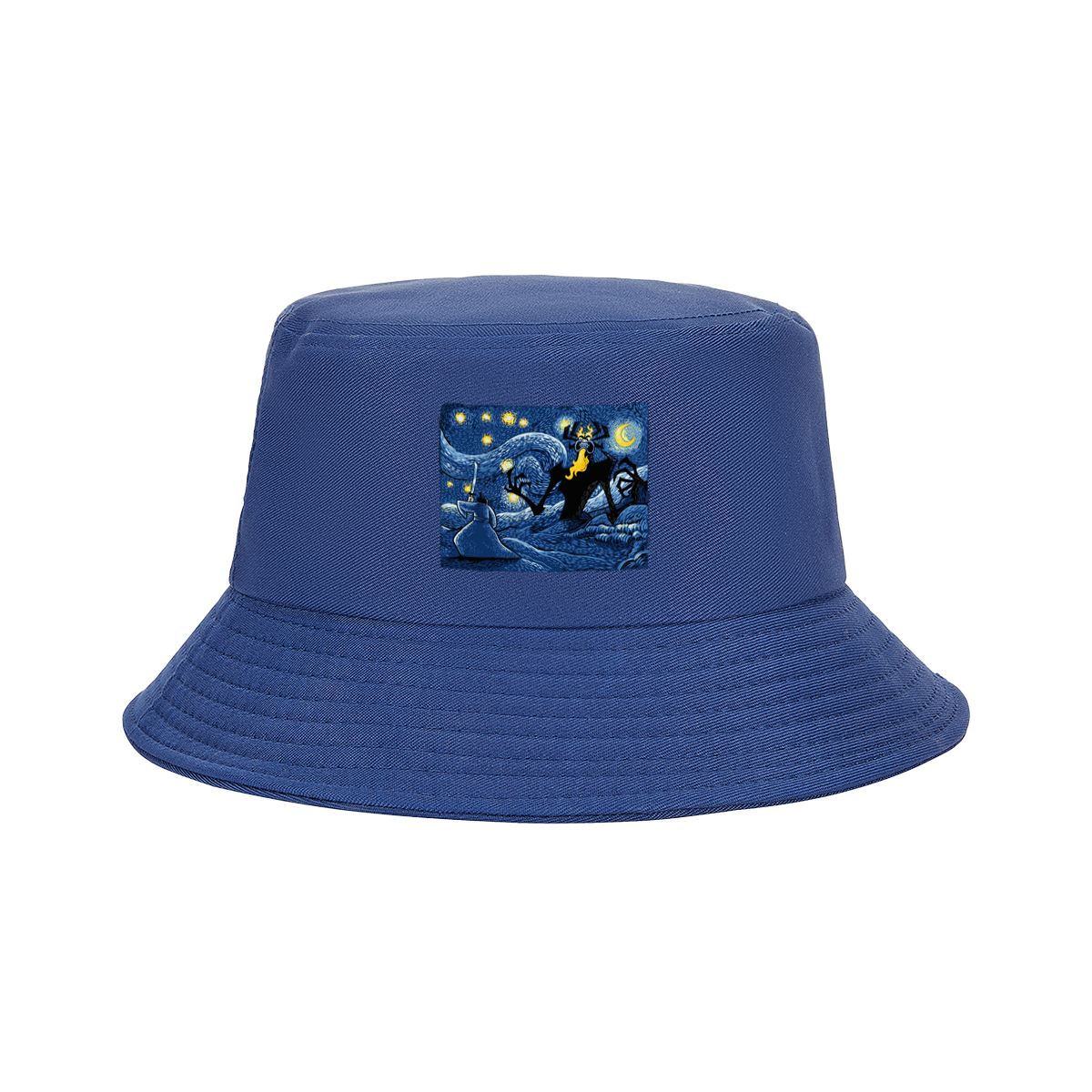 Samurai and Spider Demon in Starry Night - Fisherman's Hat