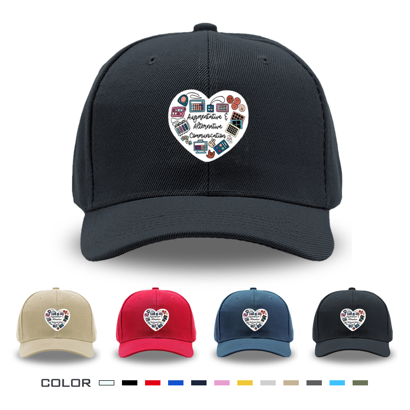 1pc New Baseball Cap with Augmentative & Alternative Communication Print Unisex Adjustable Hat for Daily Wear and Outdoor Activities Adults and Teens
