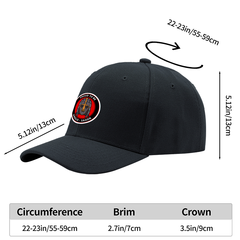 1pc New Baseball Cap with Anglo-Saxon Warrior Helmet Print and 