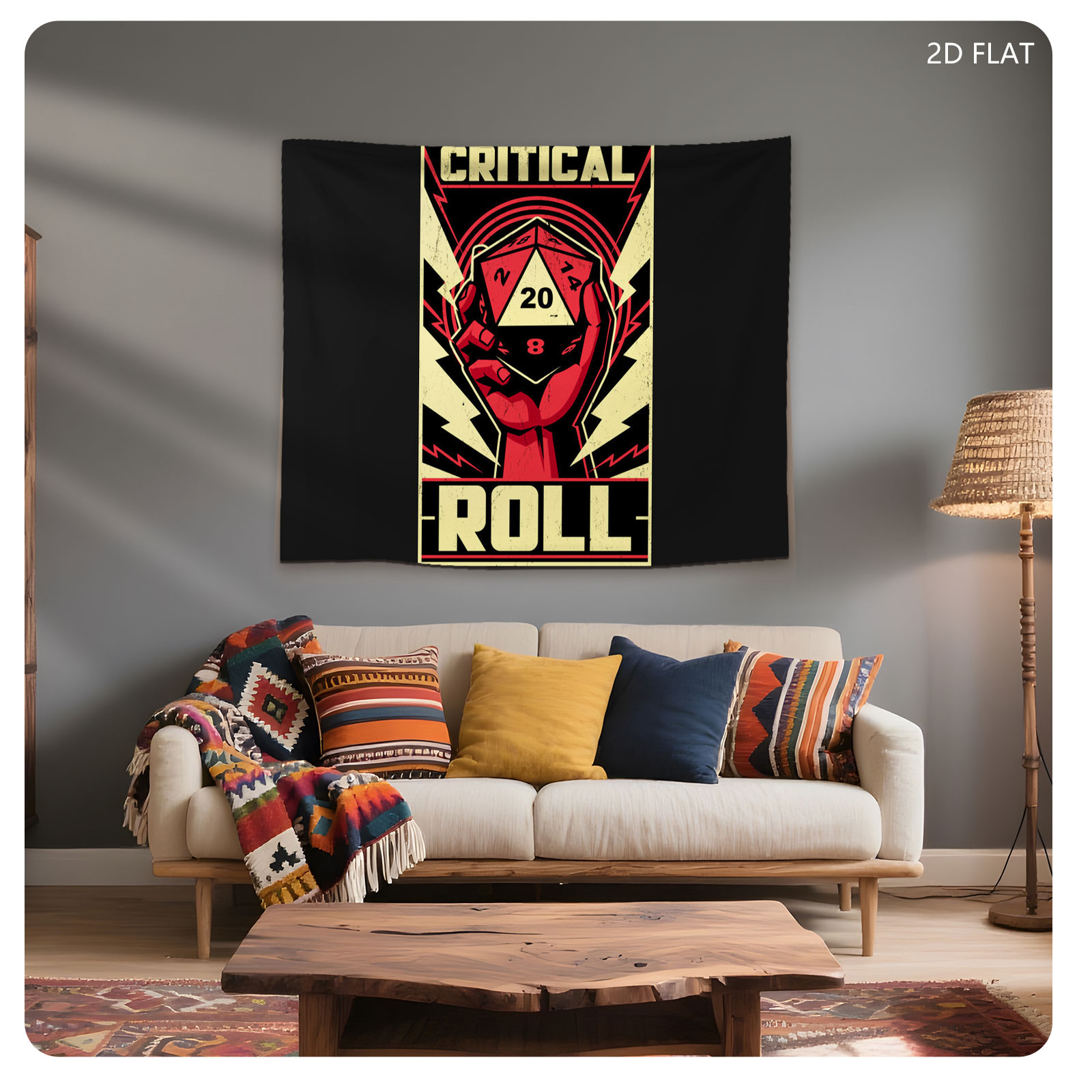 Critical Roll: D20 Dice Hand Poster - Tapestry