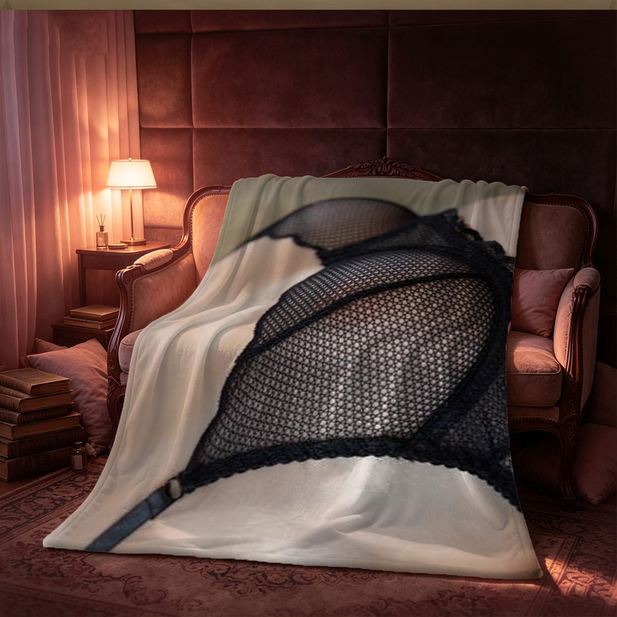 Two Women Kissing in Bed, Nude - Blanket