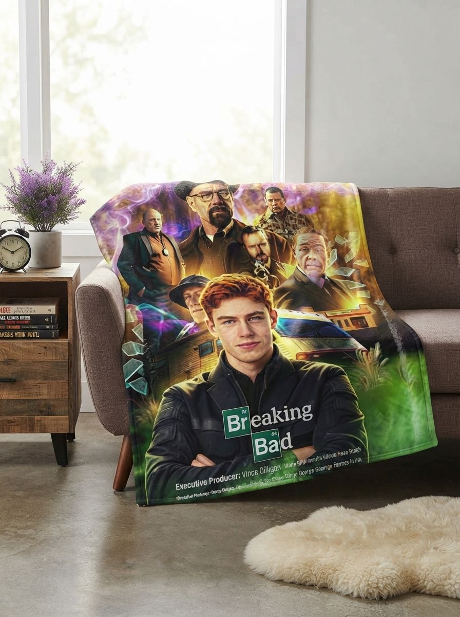 Custom Photo Face Blanket Personalized TV Drama Poster Flannel Throw Velvet Soft Warm Anti-Pilling Cover for Bed Couch