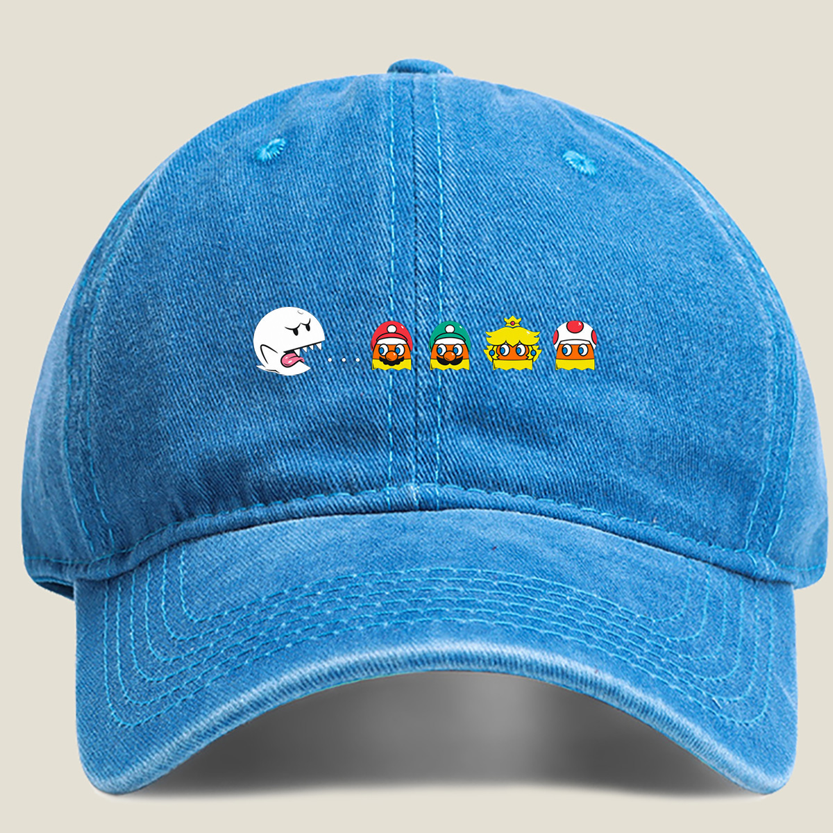 Mario Characters vs. Boo - Washed Denim - Baseball Cap