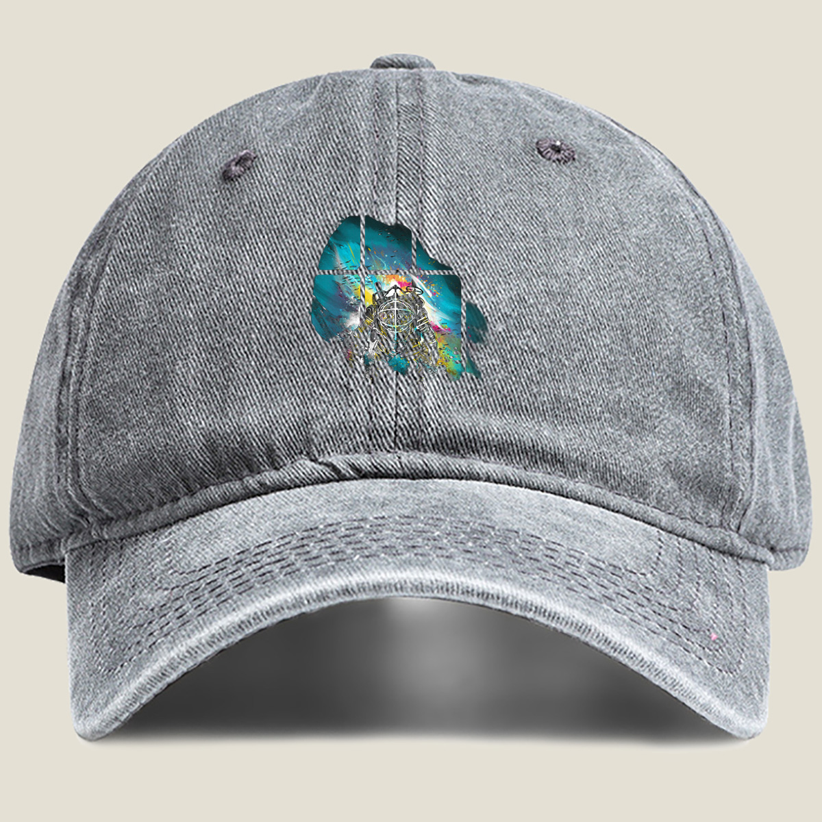 Deep Sea Explorer: The Diver and the Abyss - Washed Denim - Baseball Cap