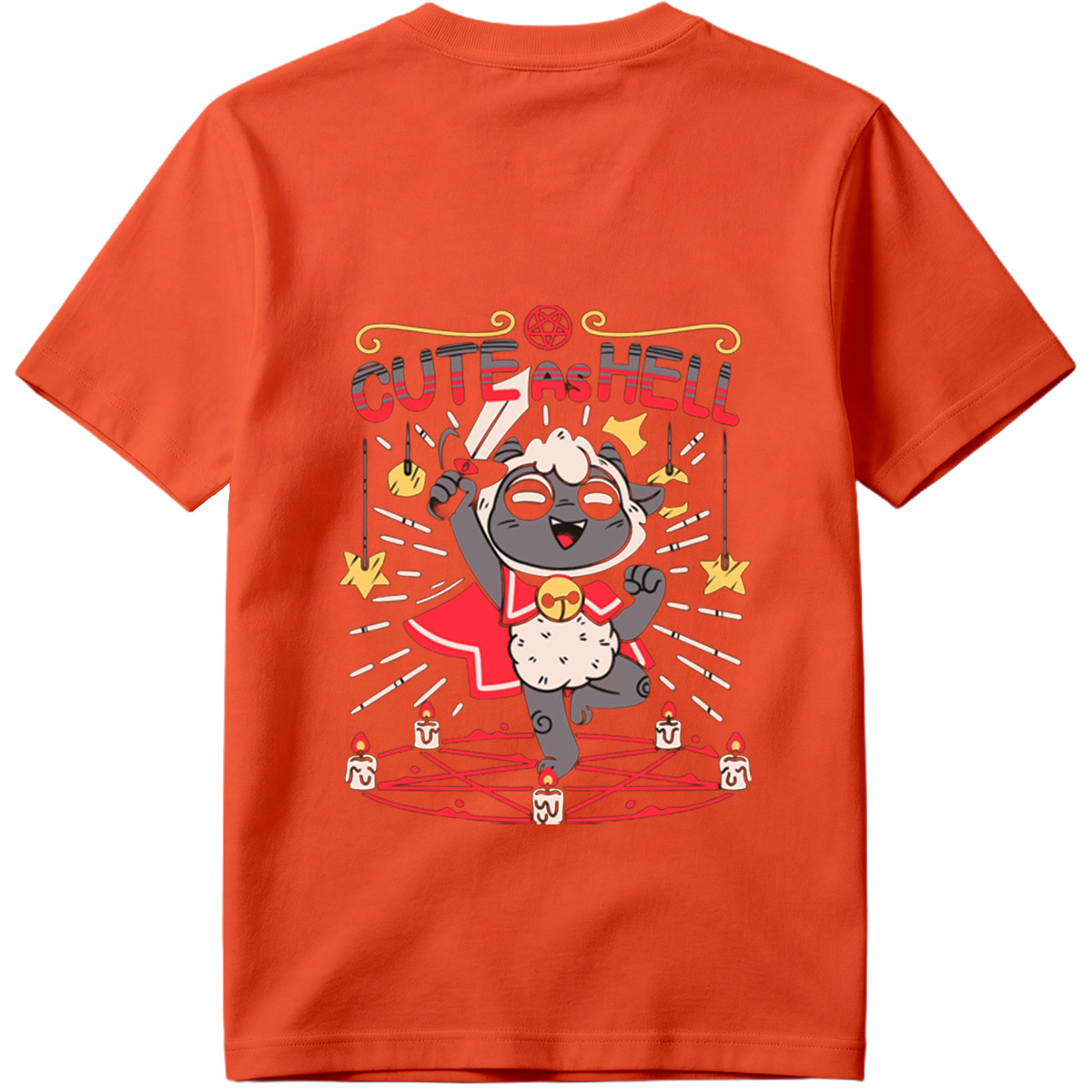 Cute as Hell: Devilish Sheep Character Design - Tee