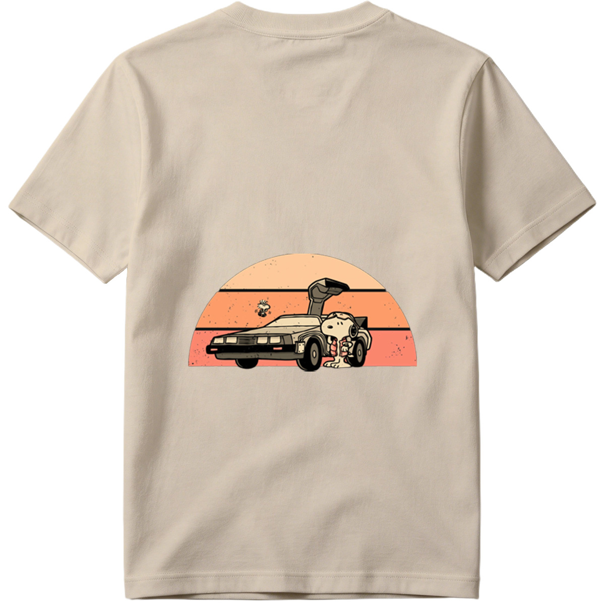 Snoopy and Woodstock in a DeLorean - Tee