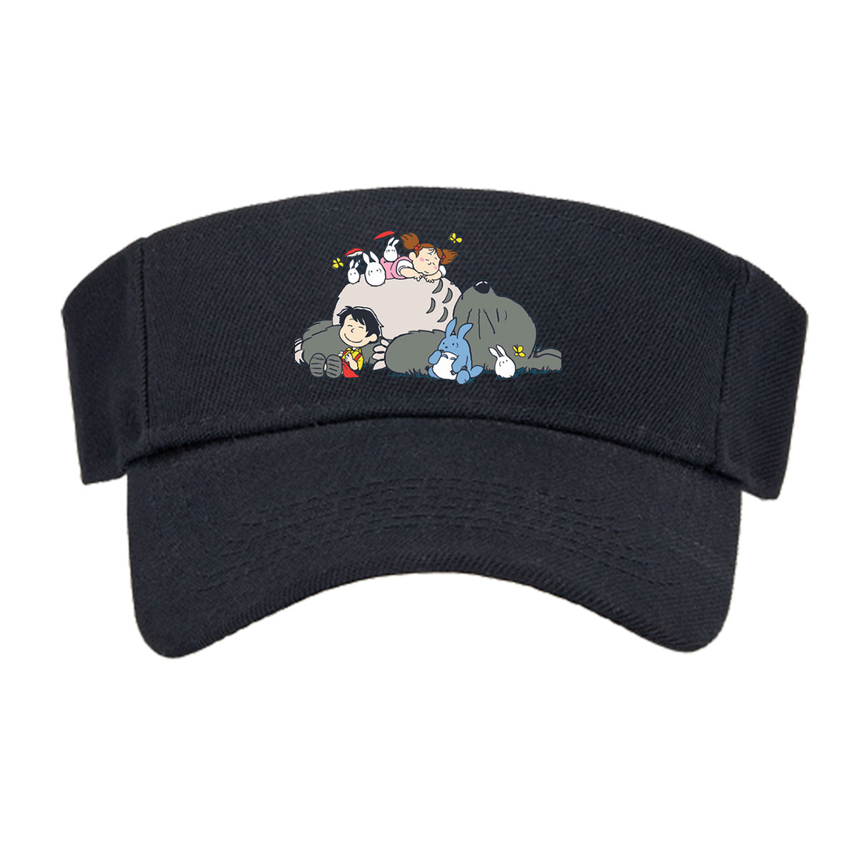 Totoro, Mei, Satsuki, and Friends in a Whimsical Forest Scene -  Visor cap