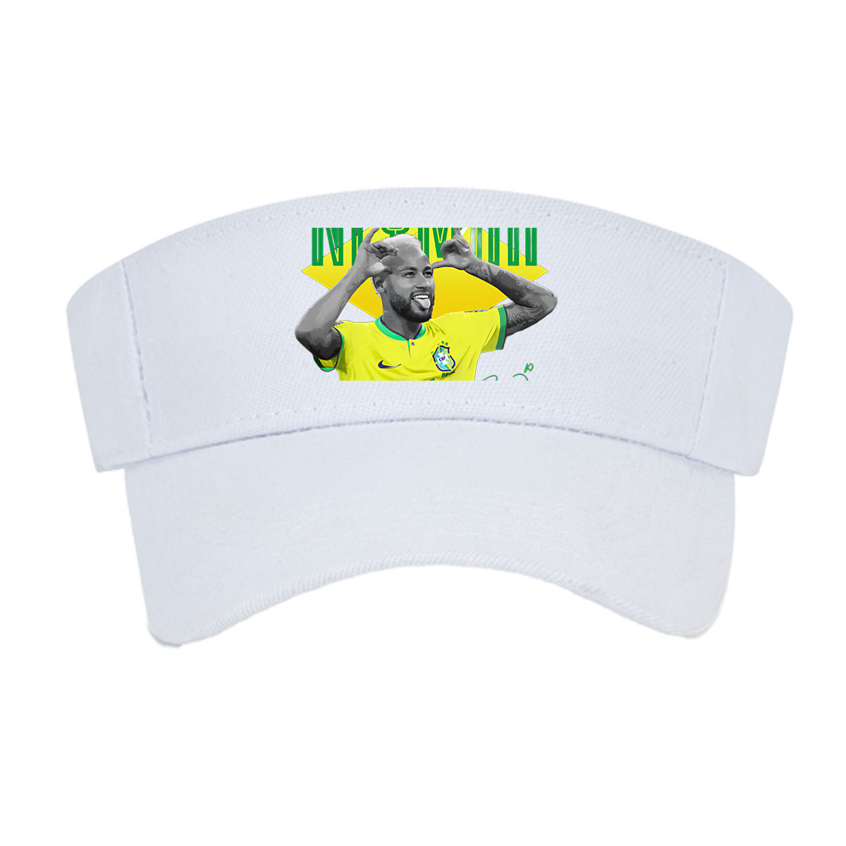 Neymar Junior - Brazil National Football Team Player, Wearing No. 10 Jersey -  Visor cap