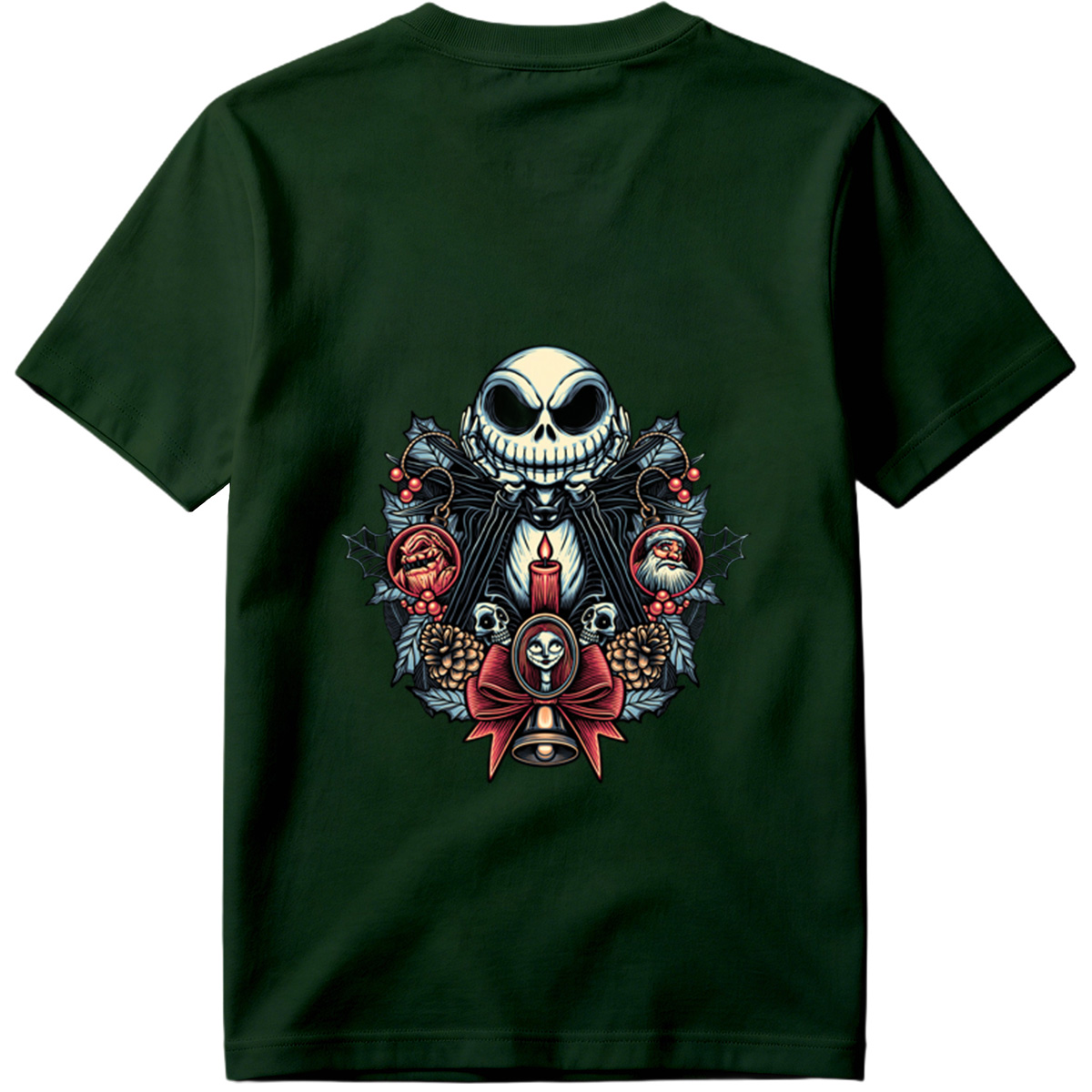 The Nightmare Before Christmas: Jack Skellington, Sally, and Santa Ornaments - Tee