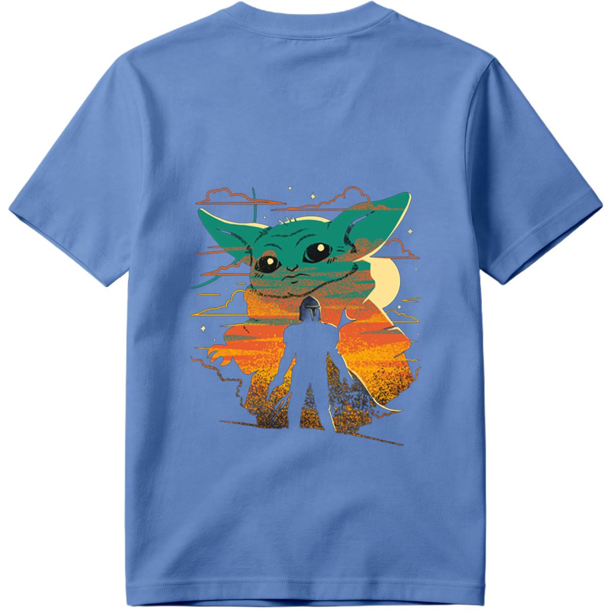 The Mandalorian and Grogu Sunset Silhouette - Tee
