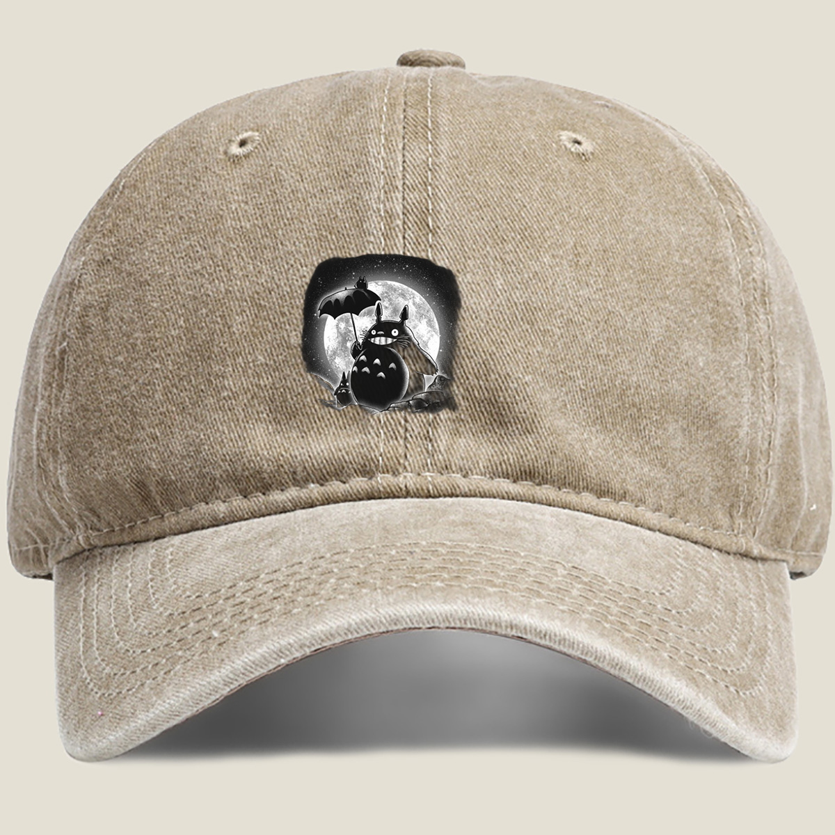 Totoro Under the Moonlight - Washed Denim - Baseball Cap
