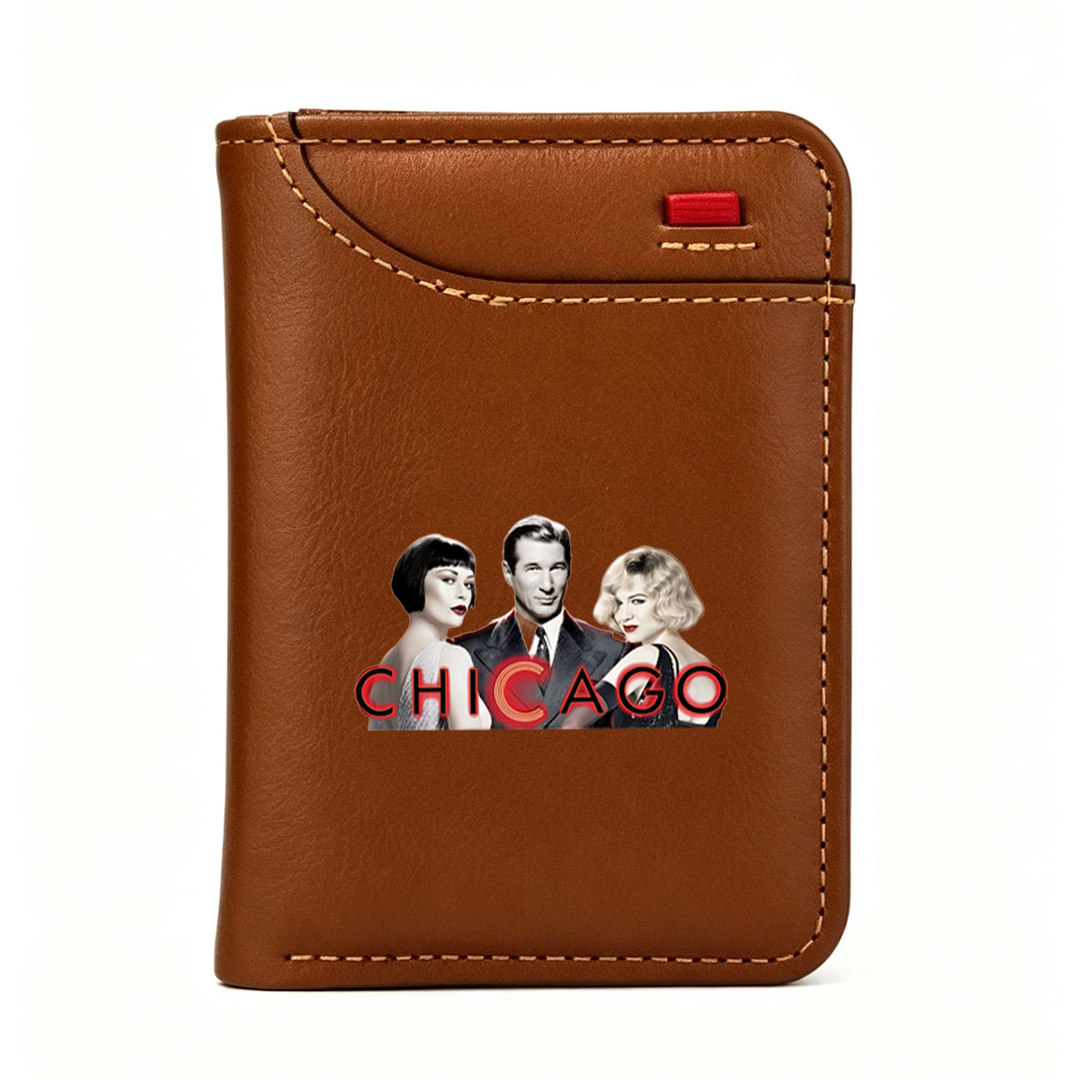Chicago: Velma Kelly, Billy Flynn, and Roxie Hart in the Iconic Musical Drama - Vertical Style Wallet
