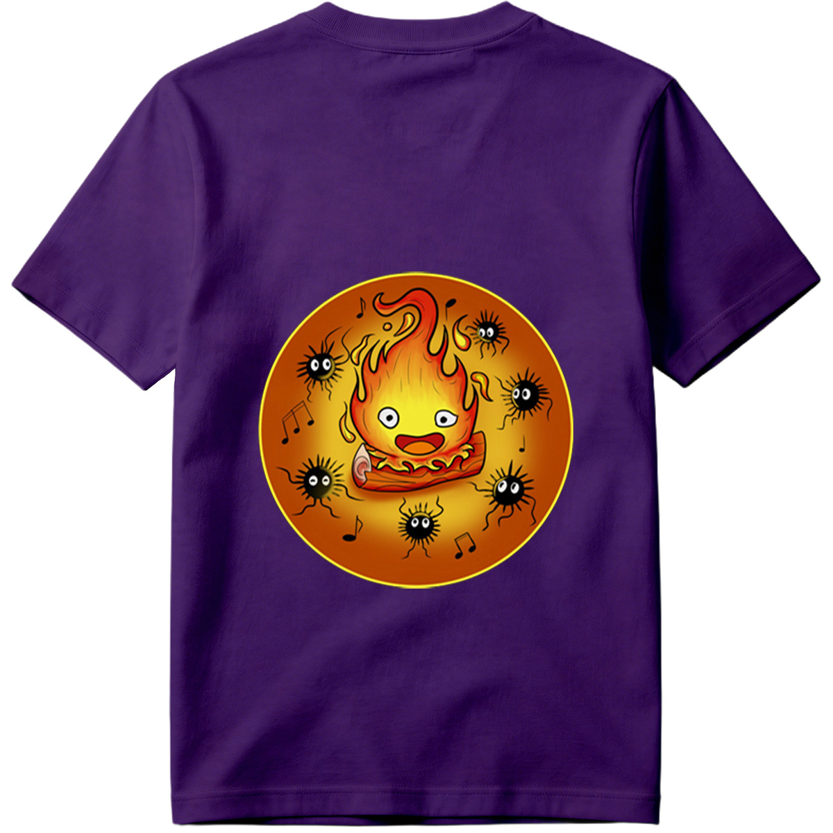 Flame Character with Spiders and Music Notes - Tee