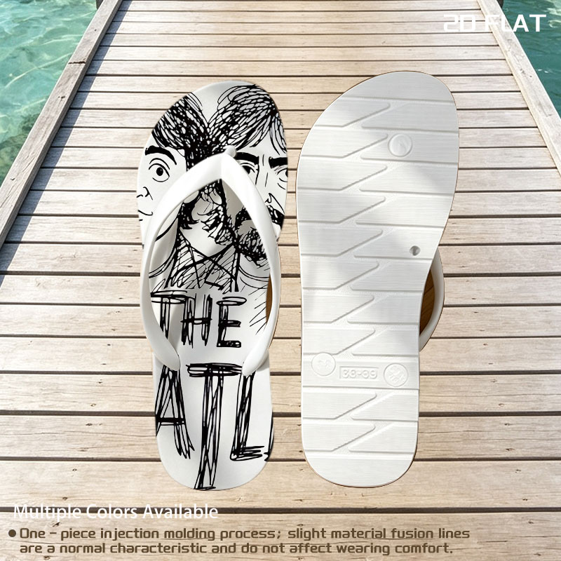 The Beatles Band Members Portrait Sketch -  flip-flops