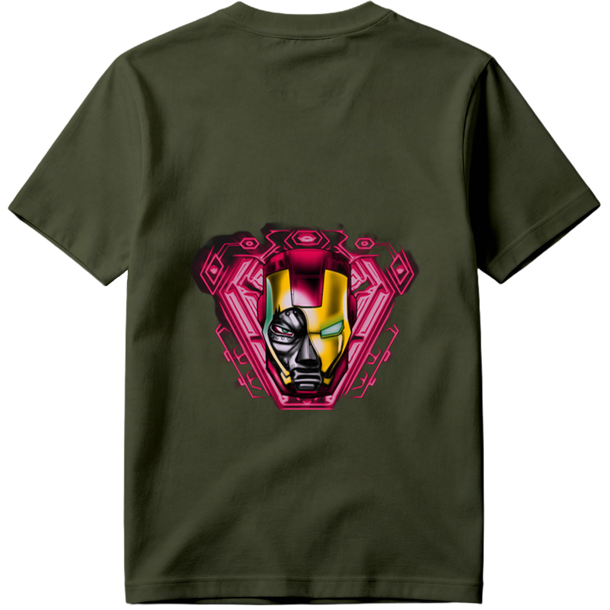 Iron Man and Black Panther Fusion Helmet Design - Tee