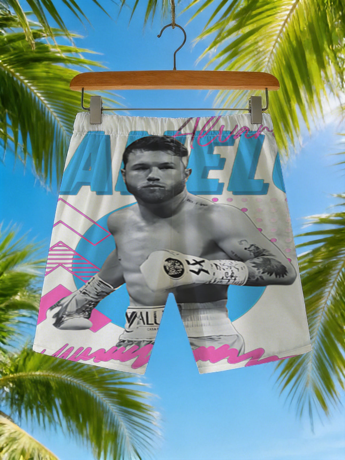 Canelo Alvarez: Boxing Champion in Action -  Beach shorts