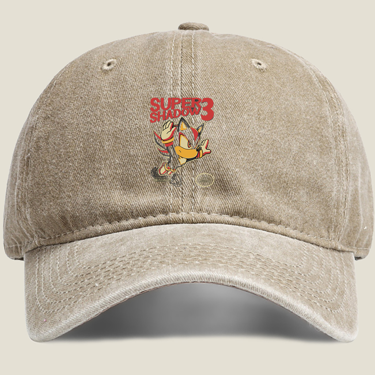 Super Shadow 3 - Sonic the Hedgehog Parody - Washed Denim - Baseball Cap