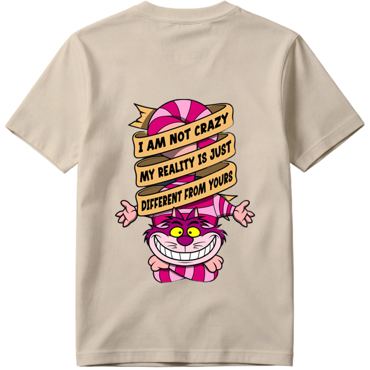 Cheshire Cat from Alice in Wonderland with Quote 