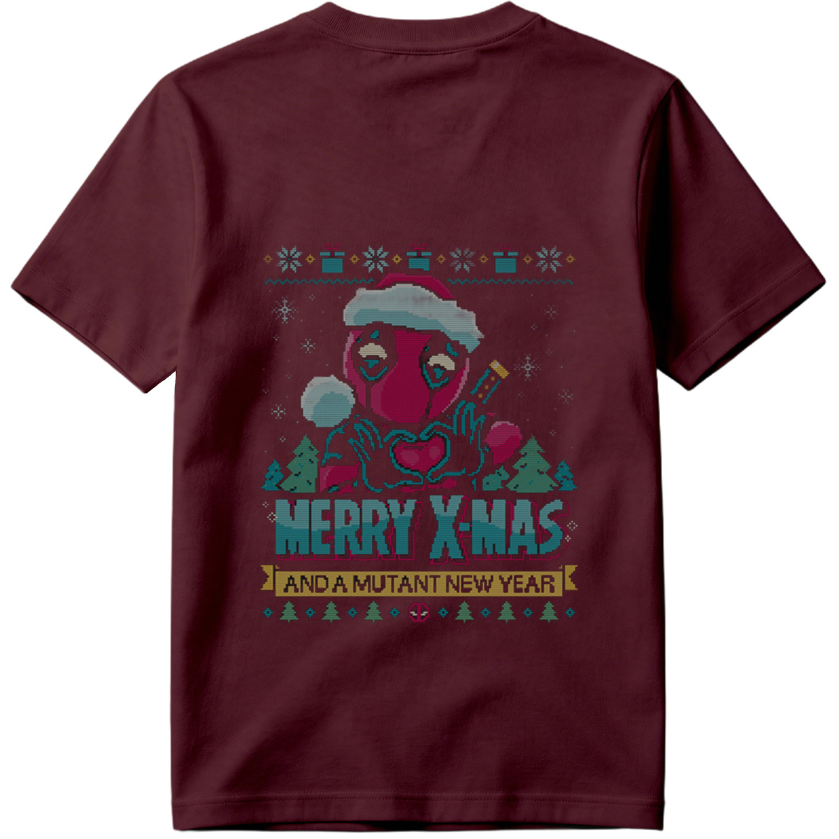 Deadpool Christmas Sweater: Merry X-Mas and a Mutant New Year - Tee