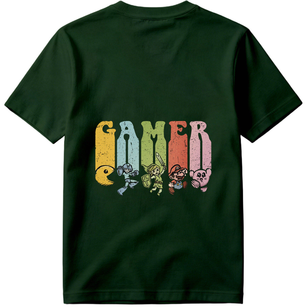 Gamer: Pac-Man, Mega Man, Zelda, Mario, Kirby - Tee