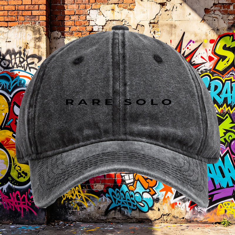Unisex Classic Washed Cap with Rare Solo Logo Print – Lightweight Cotton Hat for Outdoor Activities, Travel, and Casual Wear – Perfect for Adults Seeking Stylish Streetwear and Urban Fashion