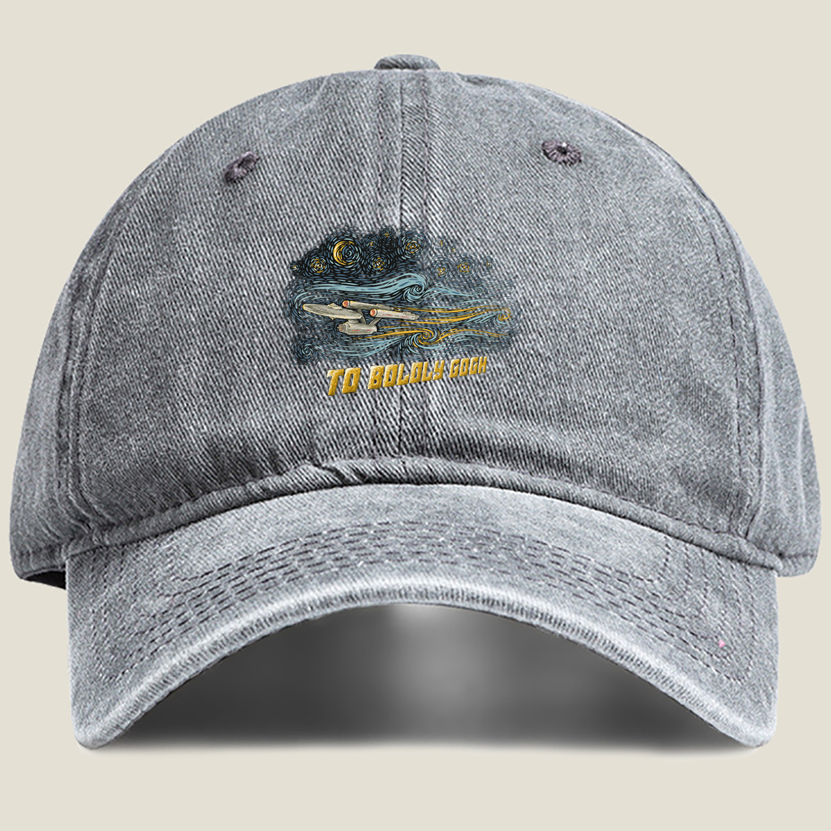 Star Trek: To Boldly Cough - Washed Denim - Baseball Cap