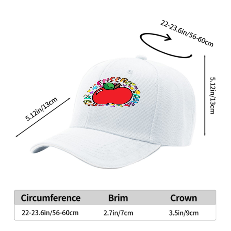 Unisex Classic Sandwich Hat with Colorful Apple and 