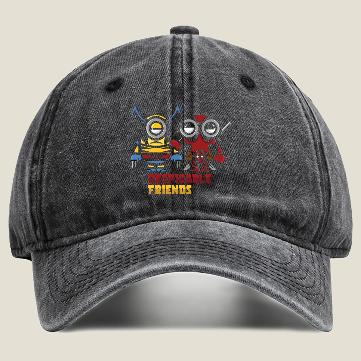 Despicable Friends: Minion & Deadpool - Washed Denim - Baseball Cap