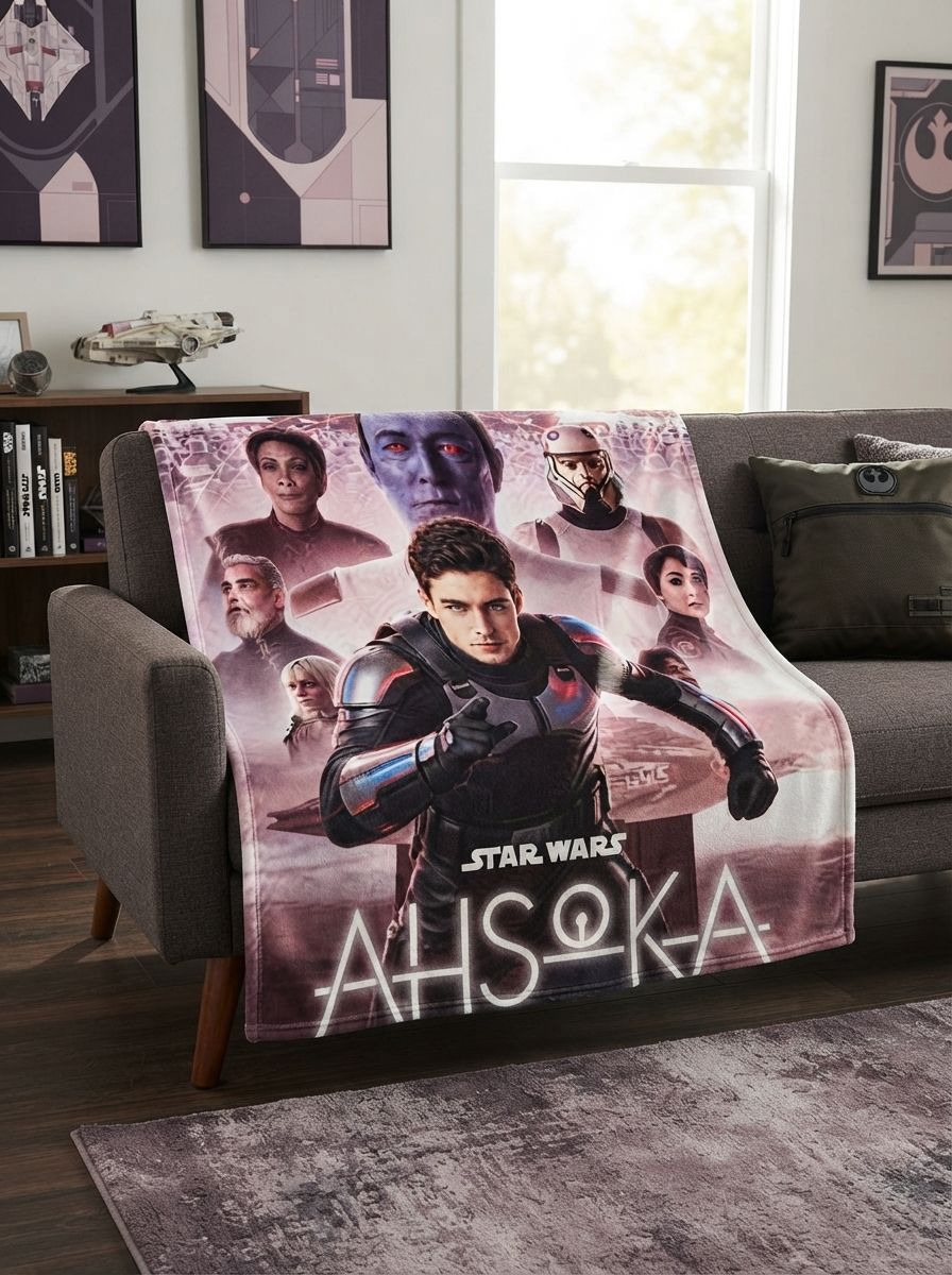 Custom Photo Face Flannel Blanket Personalized Sci Fi Space Warrior Portrait Soft Plush Throw for Sofa Bed and Travel