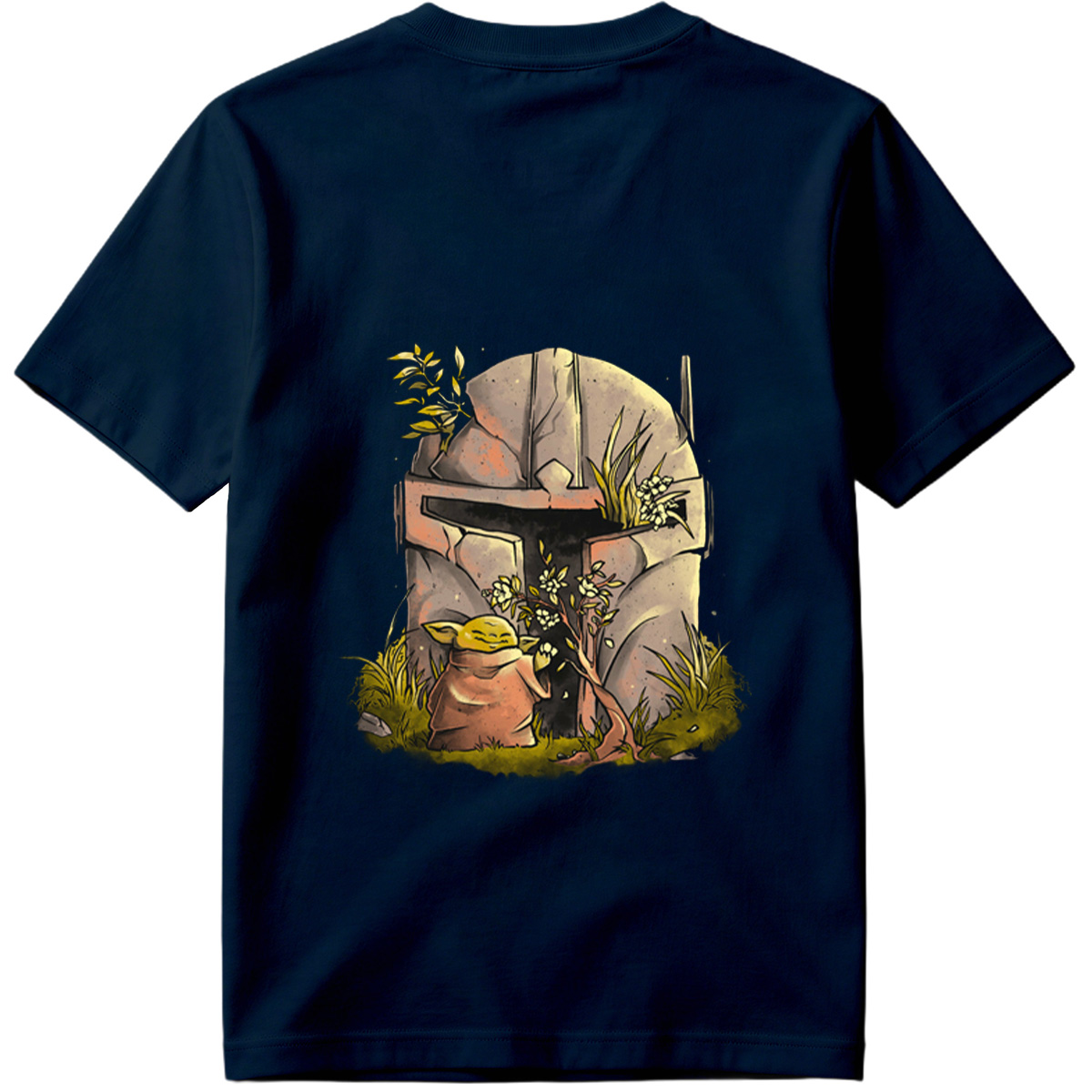 Yoda and Mandalorian Helmet Garden - Tee