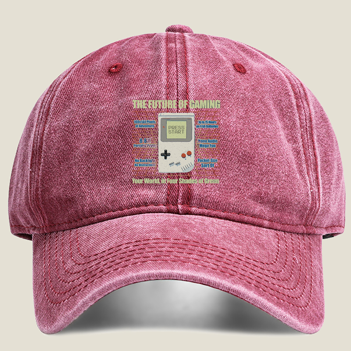 The Future of Gaming: 8-Bit Portable Power - Washed Denim - Baseball Cap