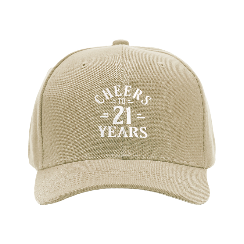 1pc New Baseball Cap Cheers to 21 Years Print Unisex Adjustable Hat for Outdoor Activities Adults Fashion Statement Cap