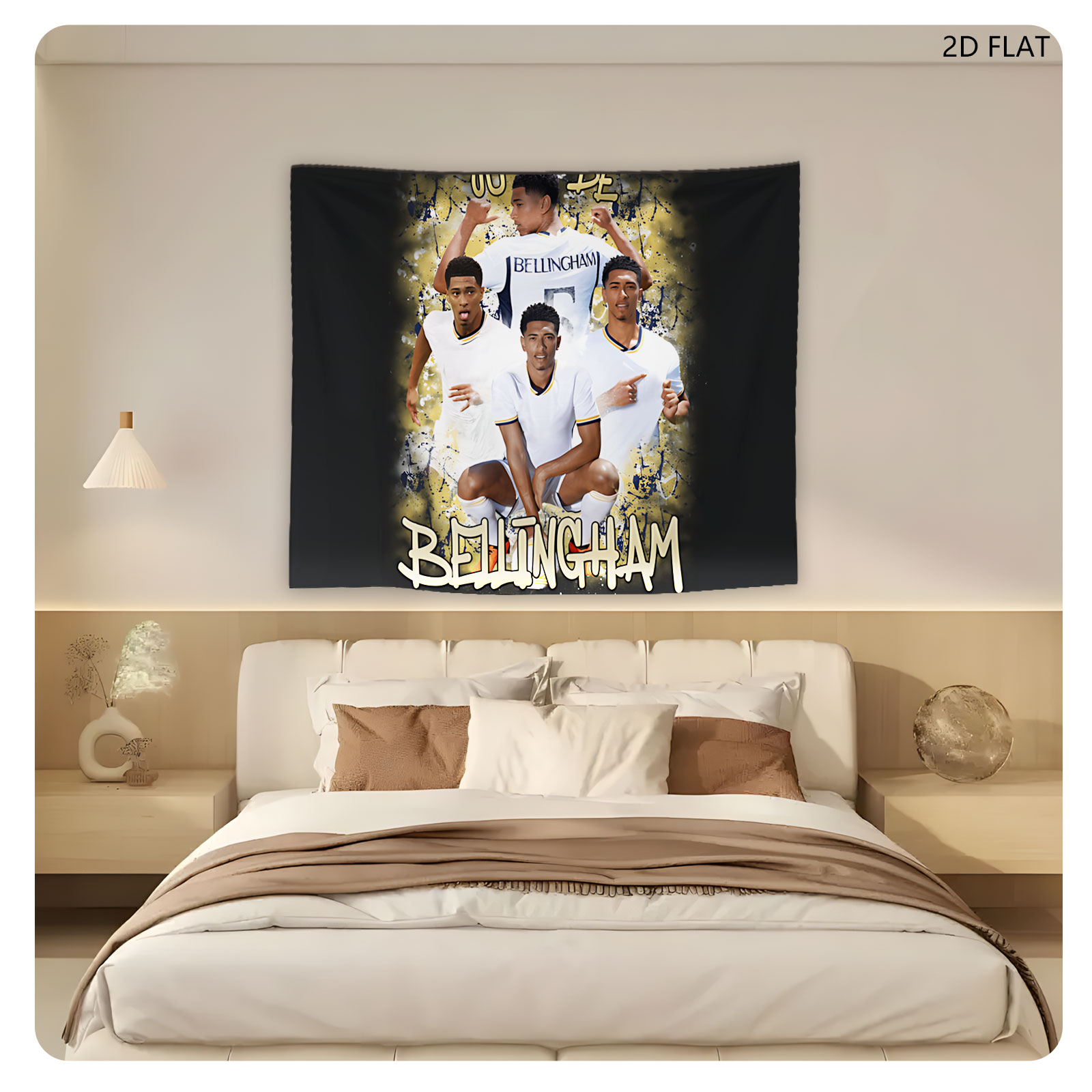 Bellingham Football Player Portrait Collage - Tapestry