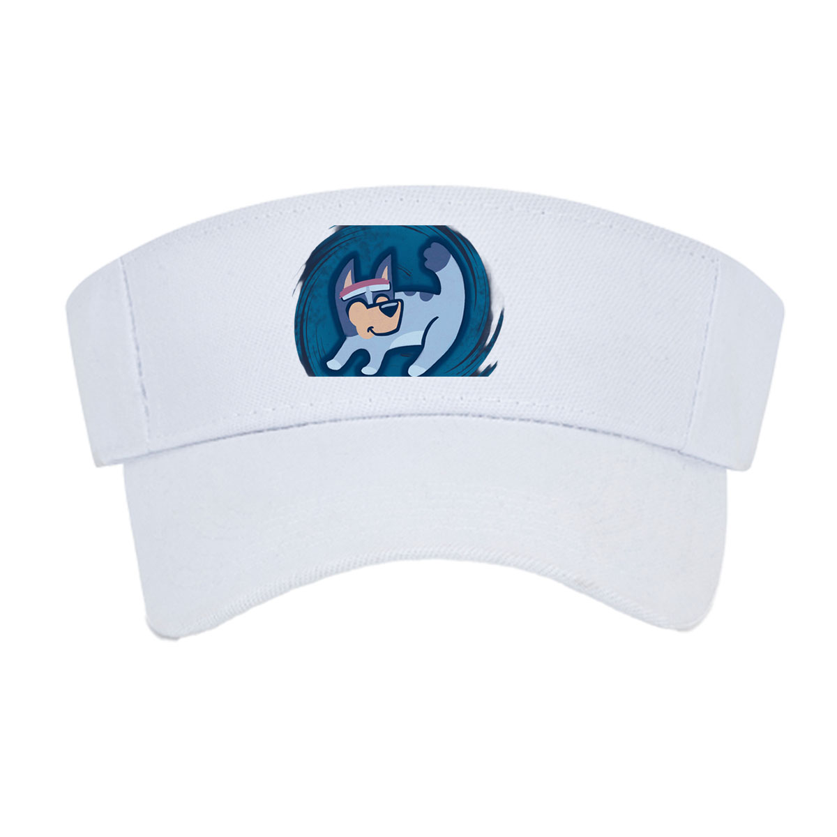 Bluey in a Swirling Blue Circle -  Visor cap
