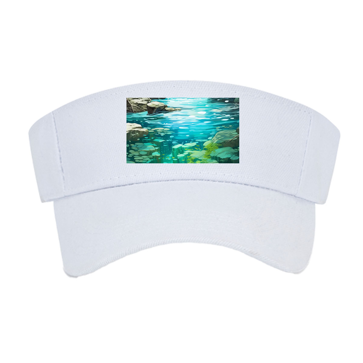 Crystal Clear Stream in a Lush Canyon -  Visor cap