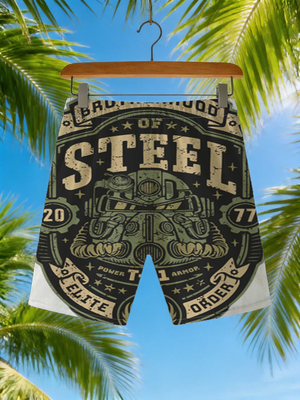 Brotherhood of Steel: T-51 Power Armor Elite Order 2077 -  Beach shorts