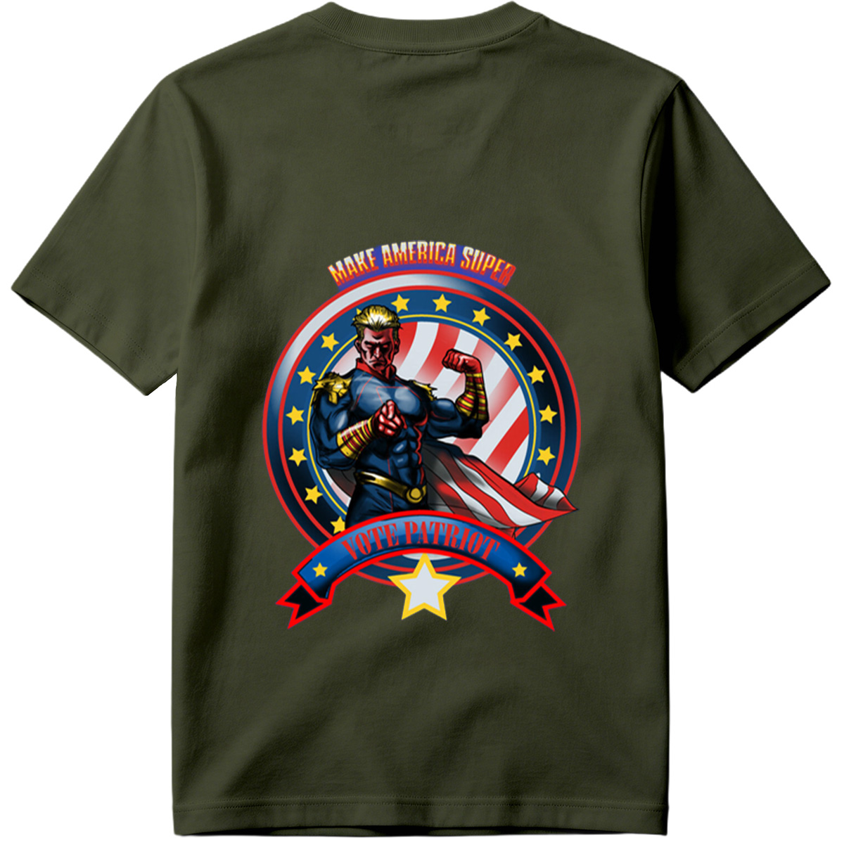 Make America Super: Vote Patriot - Captain America Inspired Hero - Tee