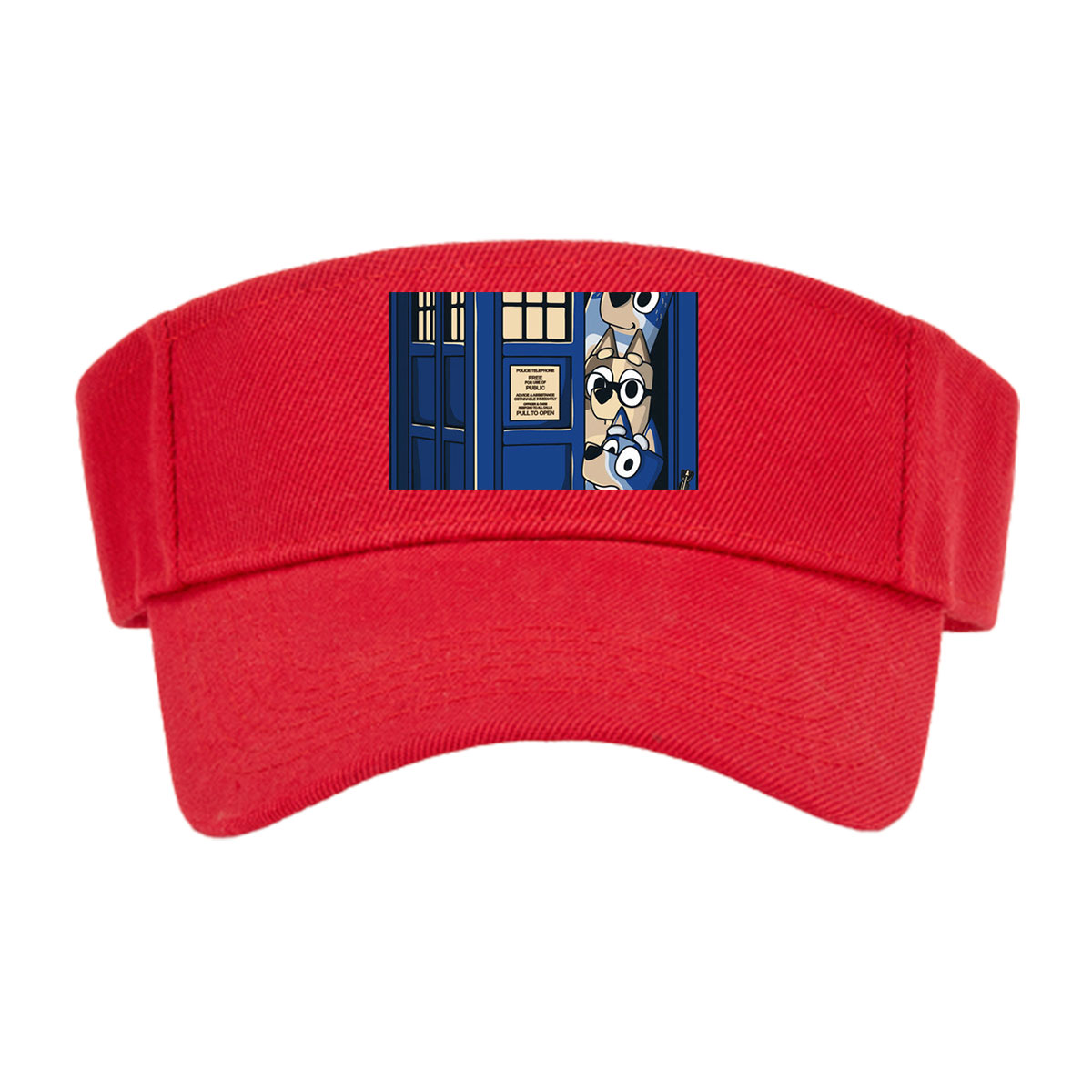 Bluey and Family in the TARDIS: A Whimsical Time Travel Adventure -  Visor cap