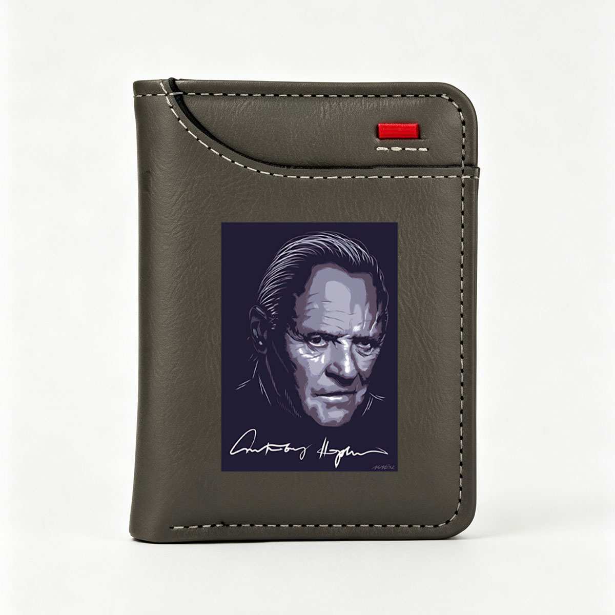 Anthony Hopkins Portrait Artwork - Vertical Style Wallet