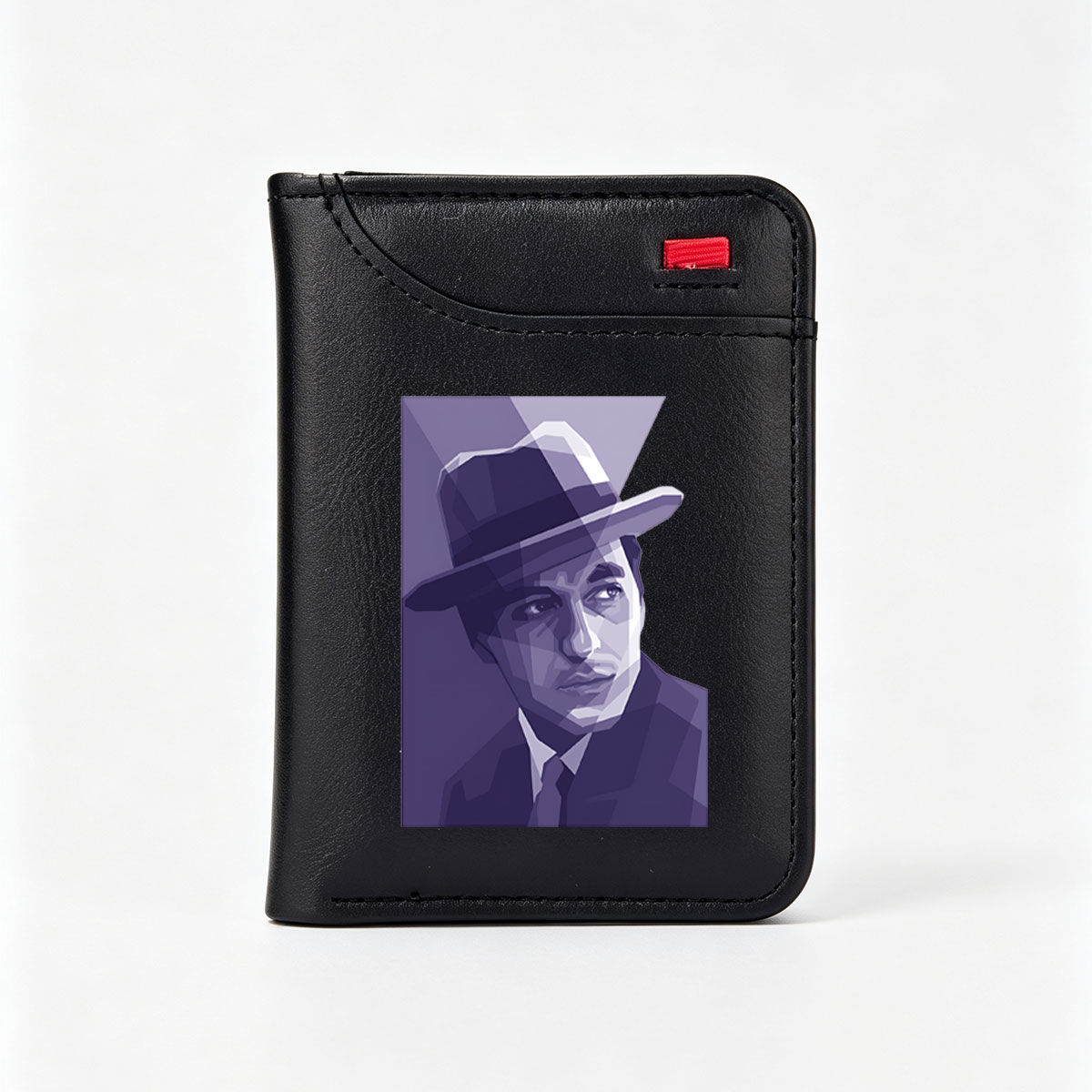 Low-Poly Portrait of a Man in a Hat and Suit - Vertical Style Wallet