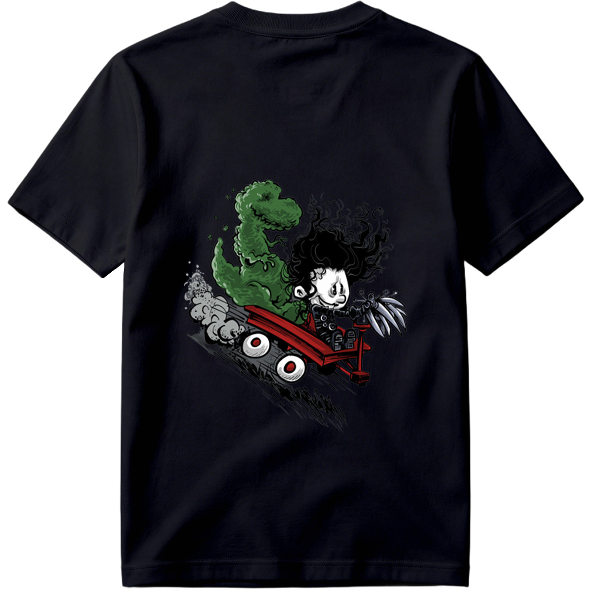 Coraline and the Green Monster in a Red Cart - Tee