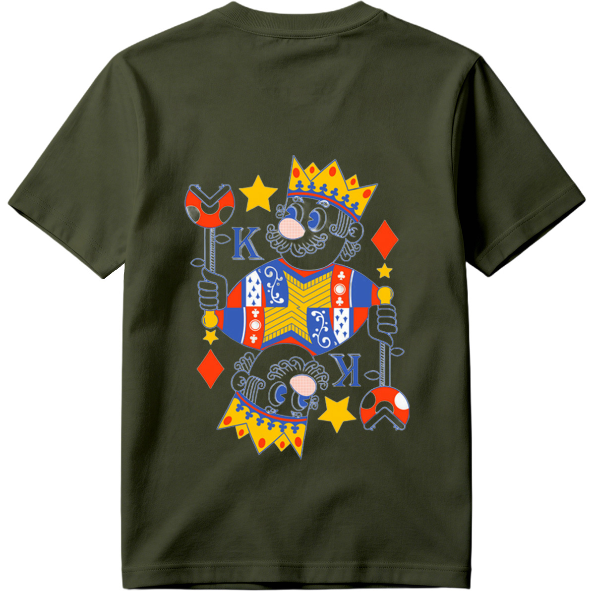 King of Diamonds Playing Card Character - Tee