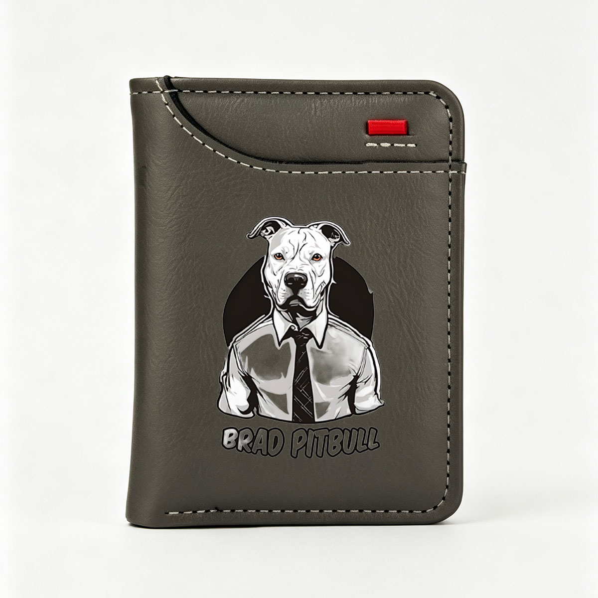 Brad Pitbull: A Dog in a Suit - Vertical Style Wallet