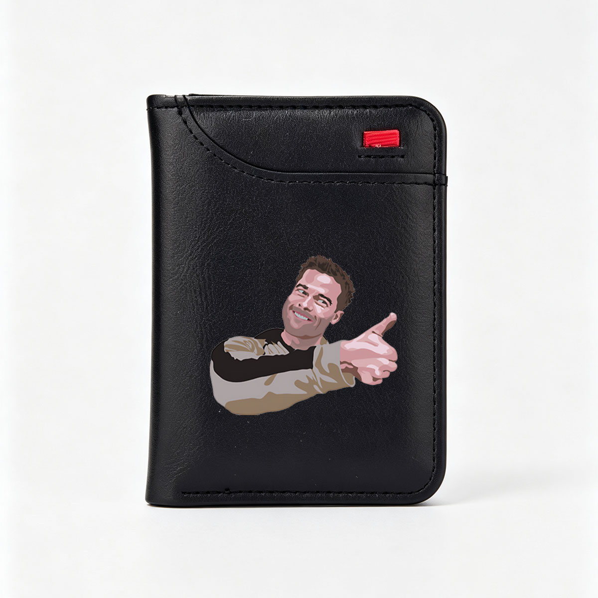 Ryan Reynolds pointing with a smile - Vertical Style Wallet